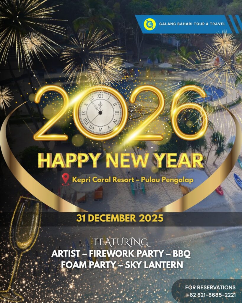 Paket New Year 2026 Kepri Coral Resort Pengalap: BBQ, Fireworks, Foam Party & Full Entertainment | 0821-8685-2221