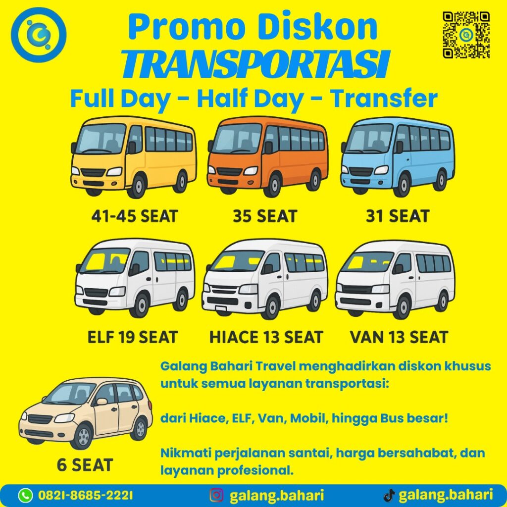 Sewa Transportasi Batam Bus, Hiace, ELF & Van (6–45 Seat) Harga Promo Galang Bahari 0821-8685-2221
