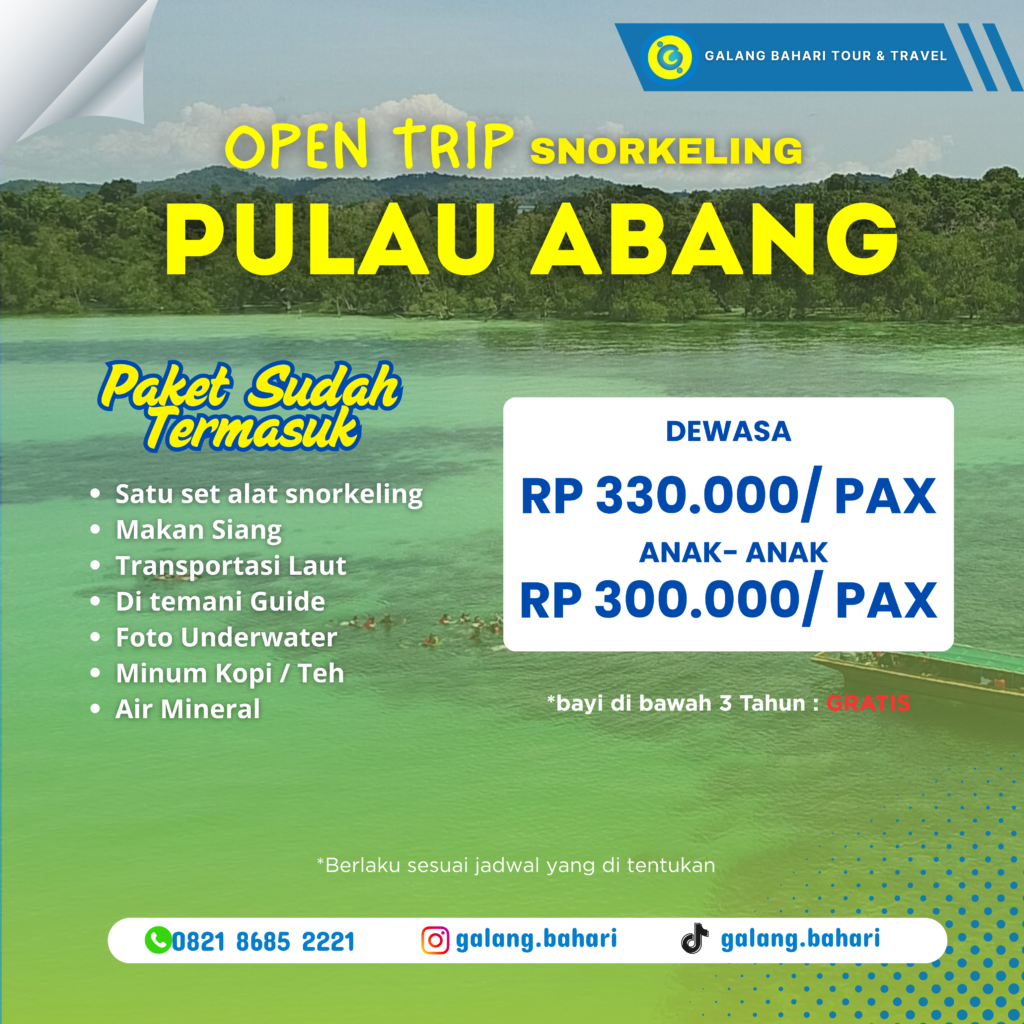 Open Trip & Paket Wisata Snorkeling Pulau Abang Batam Terbaik, Lengkap & Favorit Keluarga 2026 0821 8685 2221