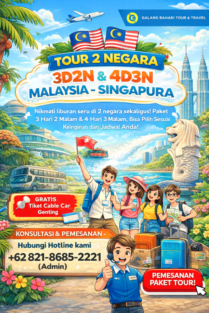 Paket Tour Malaysia Singapura 3 Hari 2 Malam & 4 Hari 3 Malam – Liburan 2 Negara Seru Include Cable Car Genting Hubungi 0821-8685-2221